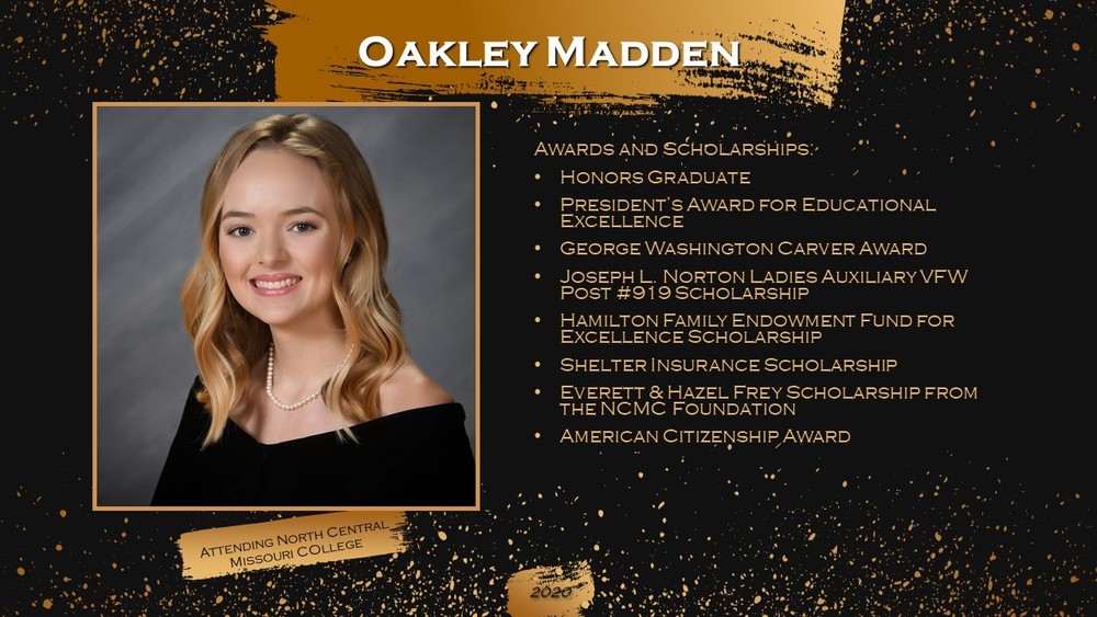 Senior Awards Spotlight - Oakley Madden