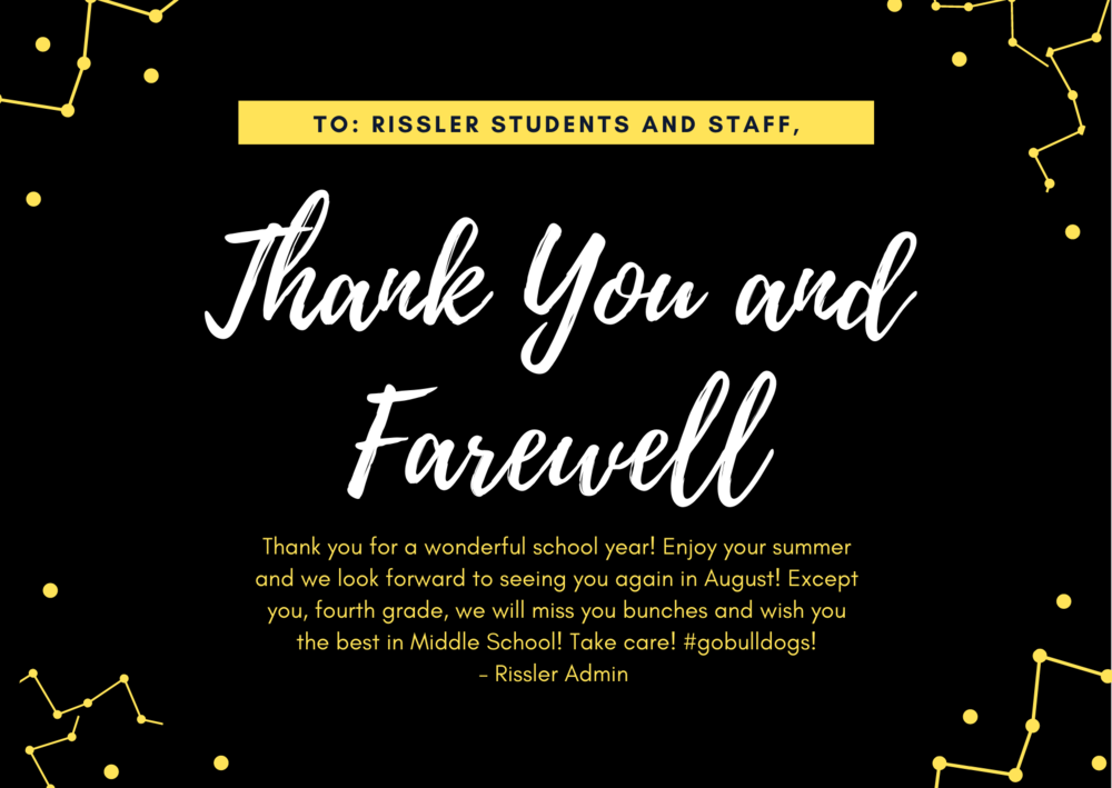 Thank you and farewell!
