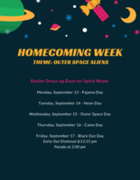 Homecoming Week Sept. 13 - 17 
